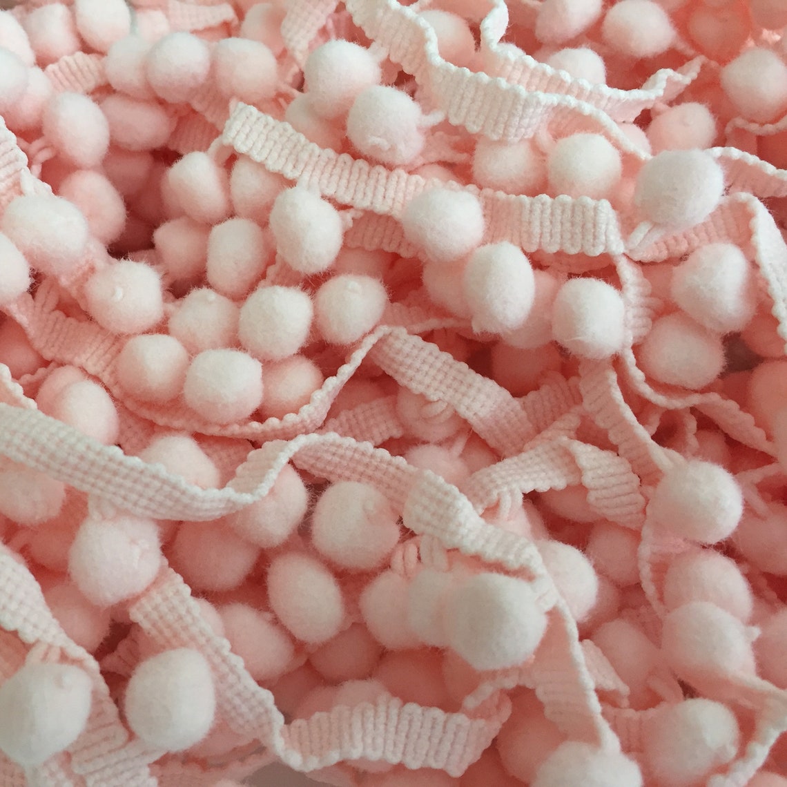 Powder Pompom Trim Fringe/Pompom Trim by the yard/Decoration Etsy