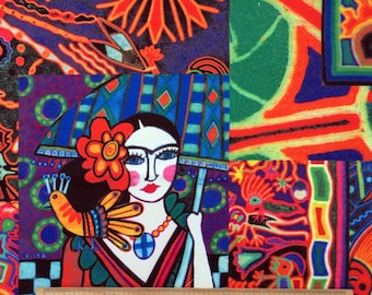 Frida Kahlo Fabric: Mexican Decor Upholstery, 56 Inch Wide By The Yard