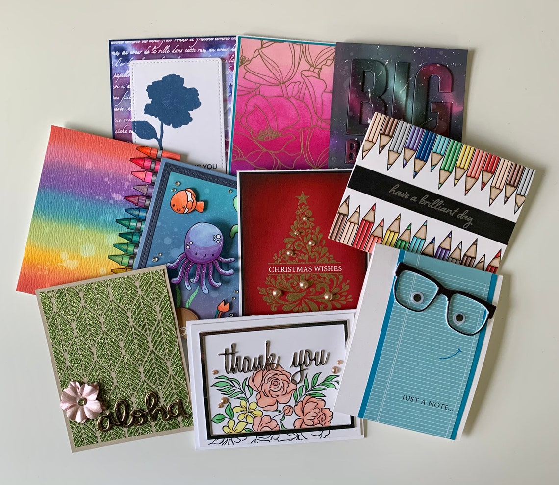 MIX AND MATCH Set of 10 Cards Greeting Cards Card Sets Set | Etsy