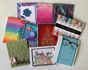 Handmade Greeting Card Set, Mix and Match, Birthday, Thank You, Sympathy