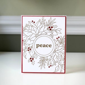 Set di biglietti d'auguri per le vacanze 3, 5 o 10, set di biglietti, biglietti fatti a mano, biglietti d'auguri fatti a mano, biglietto di Natale, pace, carte fatte a mano