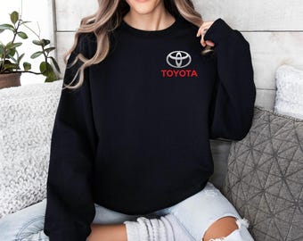 Toyota Logo Sweatshirt, Unisex Car Enthusiast Apparel, Cotton Polyester Blend