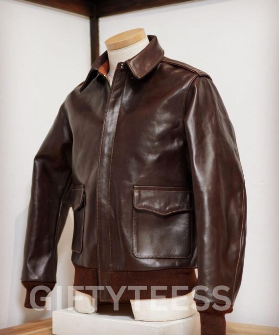 The A2 Flight Jacket-full Grain Cowhide Leather Bomber Jacket