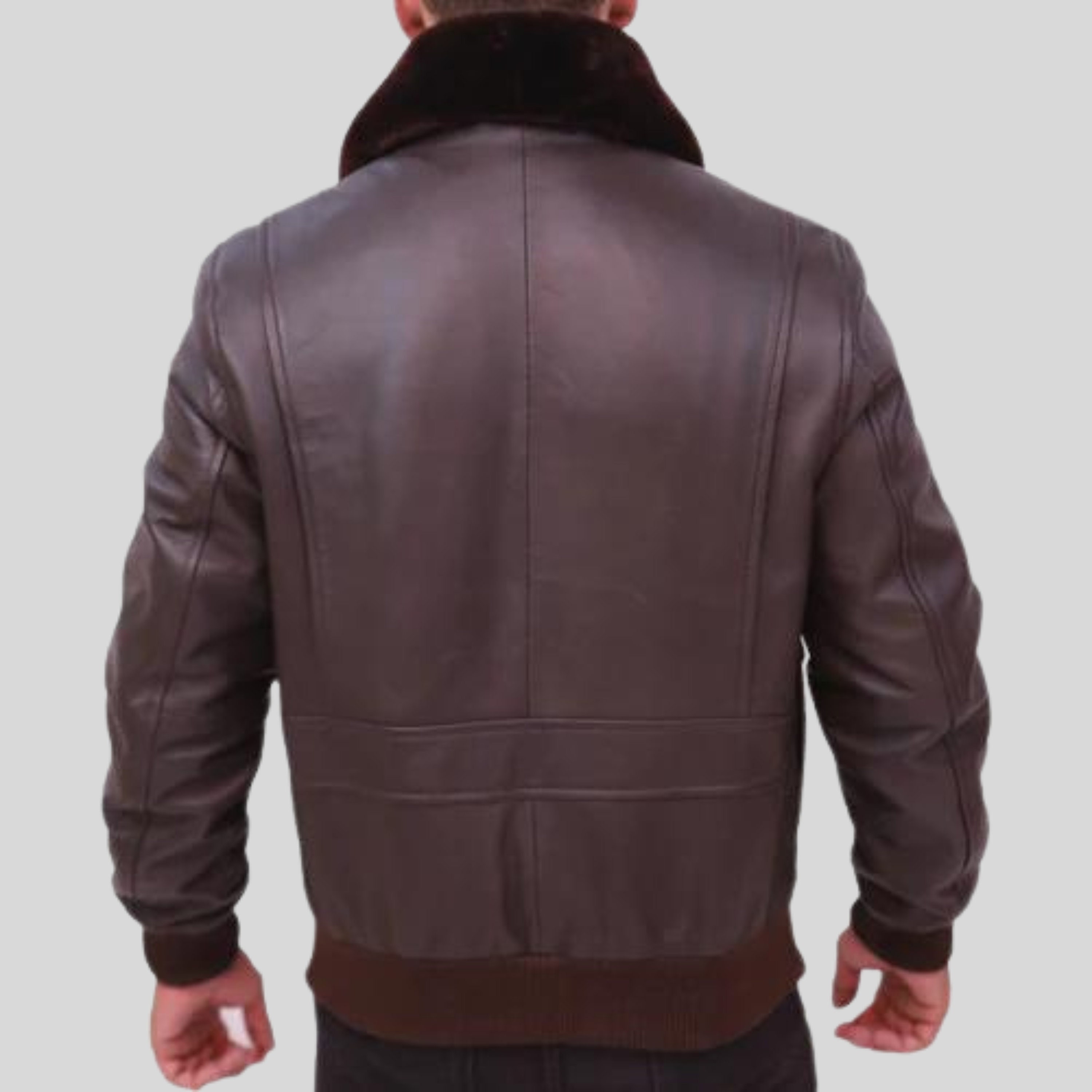 Men's Vintage Brown Aviator A2 Pilot Bomber Real Leather Jacket