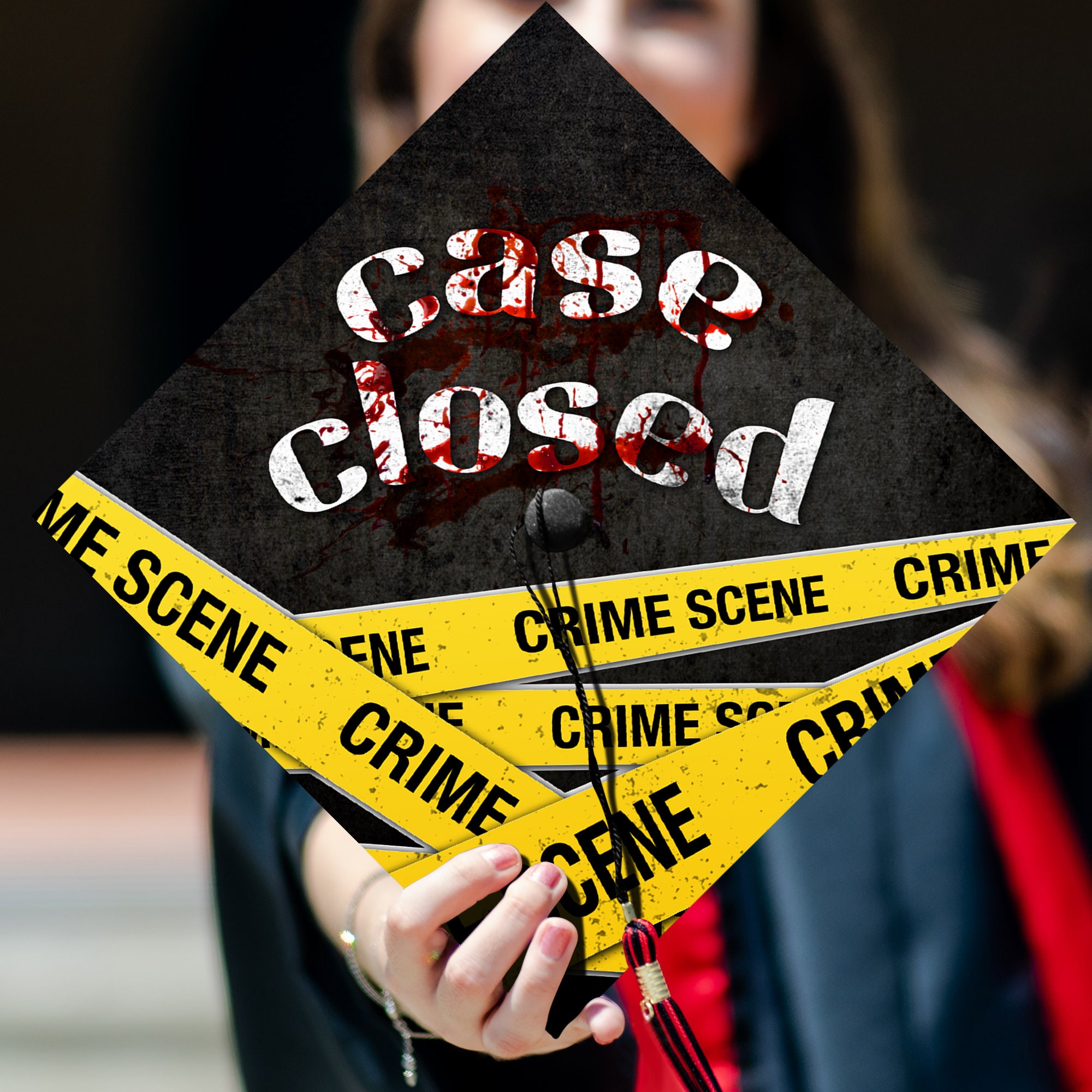Case Closed Graduation Cap Topper, Funny Criminal Justice Grad Cap Topper, Graduation Decoration, Class of 2024