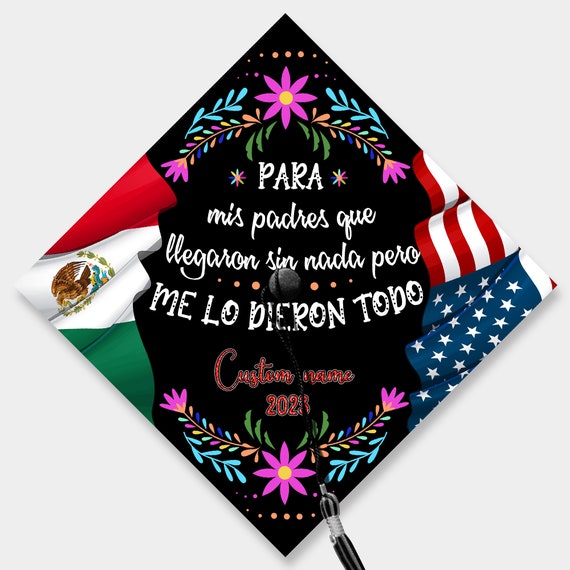 Personalized Latin Graduation Cap Topper Puerto Rico Grad Cap