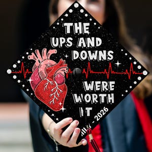 Personalized RN Nursing Graduation Cap, Custom Nurse Grad Cap Topper, Nurse Cap Decoration For Your Big Day, Class of 2026