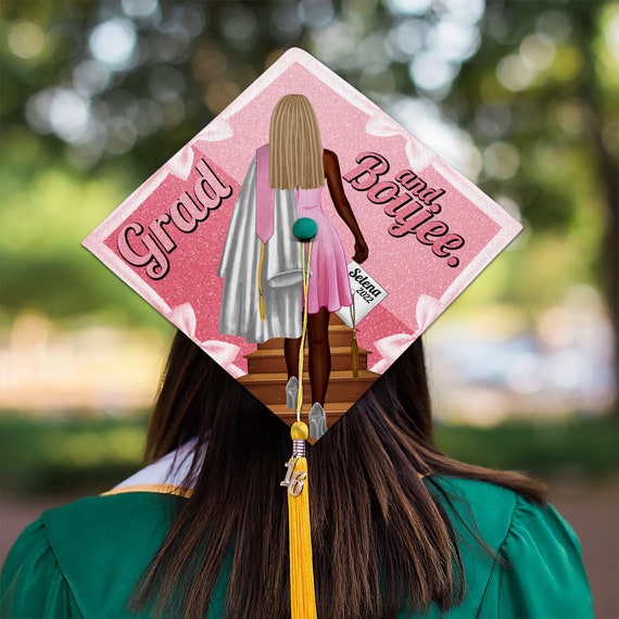Message Bear Personalized Cap and Gown Girl — THE ZEBRA LADY