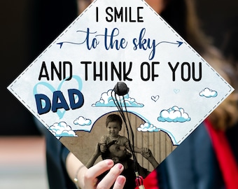 Personalized Memorial Printed Photo Grad Cap Topper, Lost Family Member Grad Cap Topper, Custom Graduation Decoration, Class of 2024