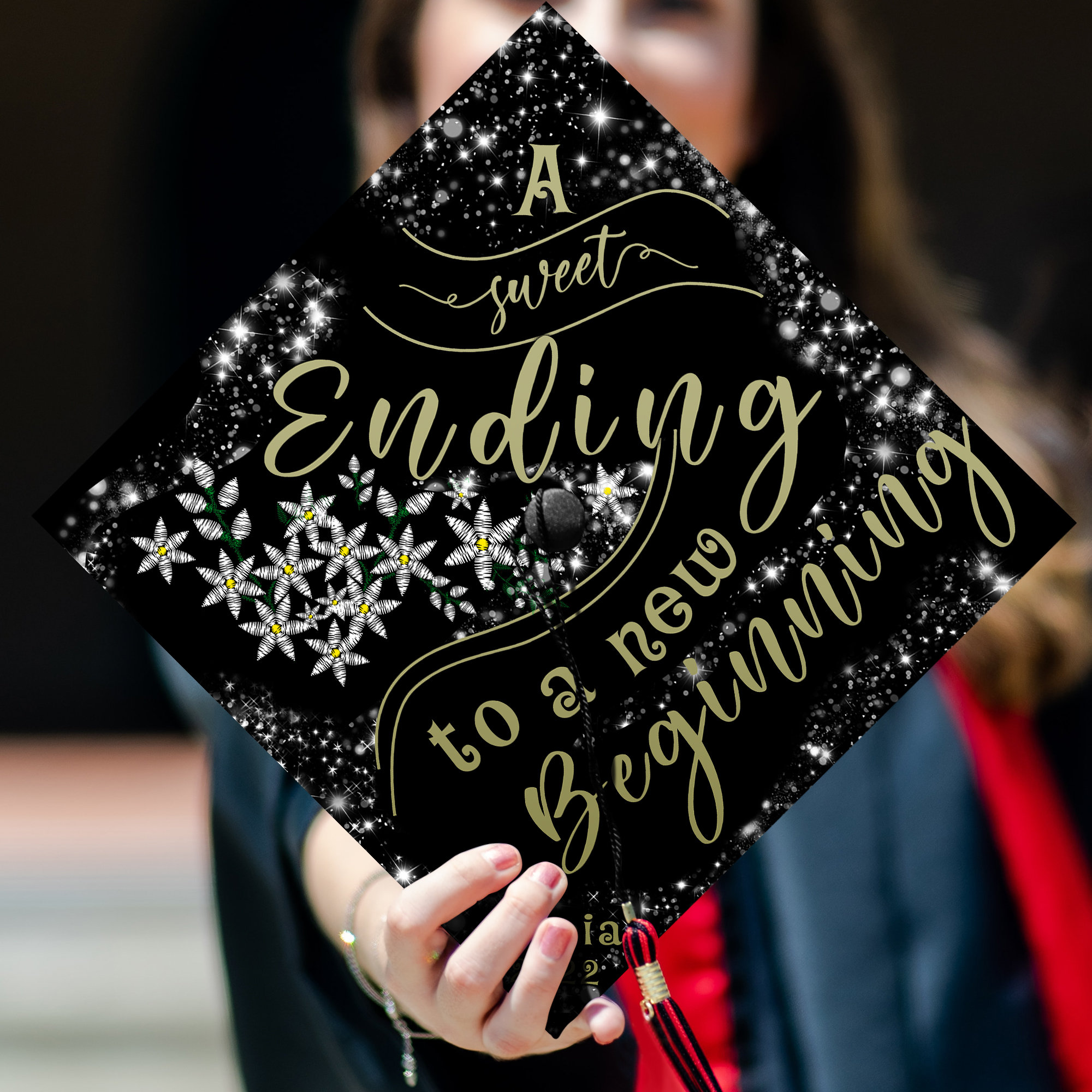 Images Graduation Cap Embroidered Graduation Cap Toppers