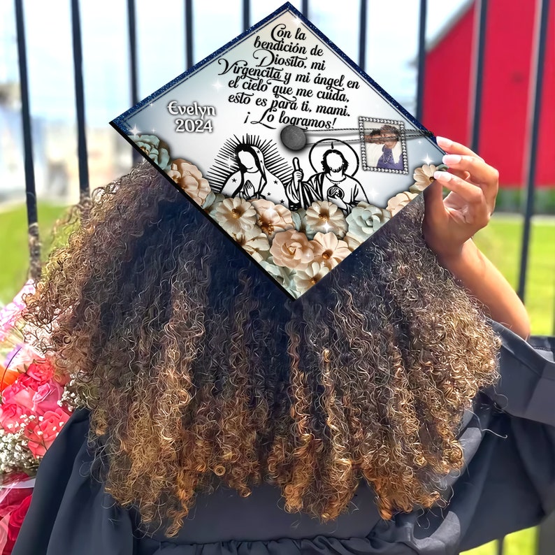 Esto Es Para Ti Mami Graduation Cap, Custom Photo Memorial Cap ...