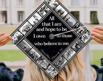 Custom Photo Graduation Cap Topper, Class of 2026 Decoration