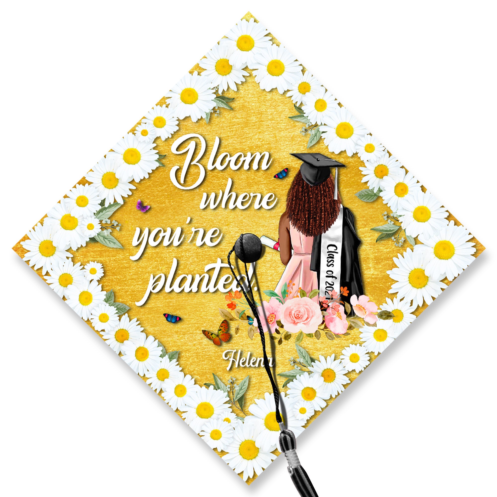 Personalized Black Girl Magic Custom Graduation Cap Toppers – SHOPMYTM