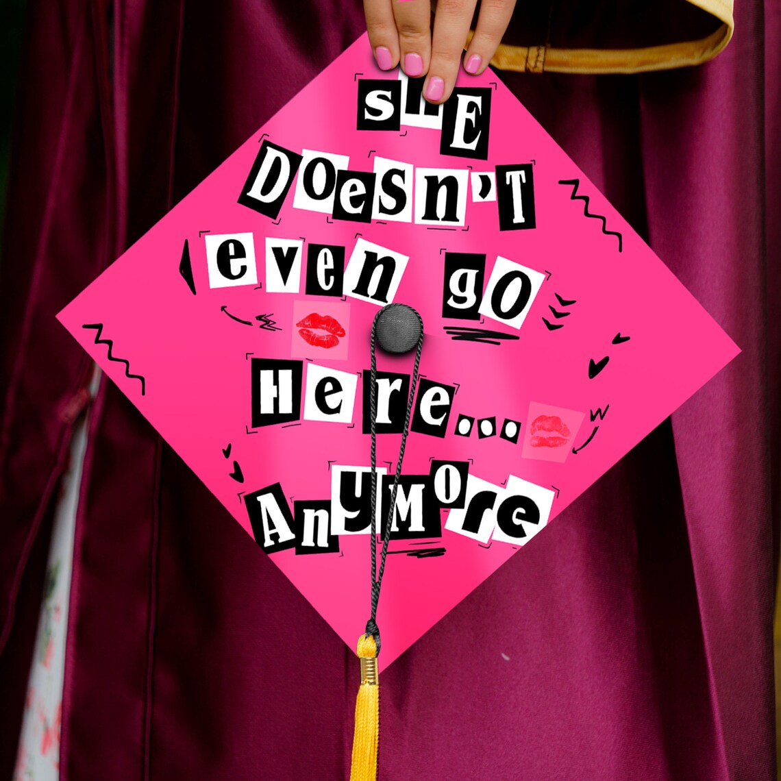 She Doesn't Even Go Here Anymore Graduation Cap Topper - Etsy
