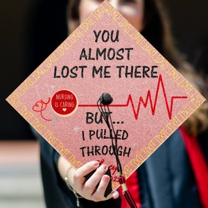 Printed Registered Nurse RN Grad Cap, Nursing Grad Cap Topper, Personalized Graduation Decoration, Funny grad Cap, Class of 2024