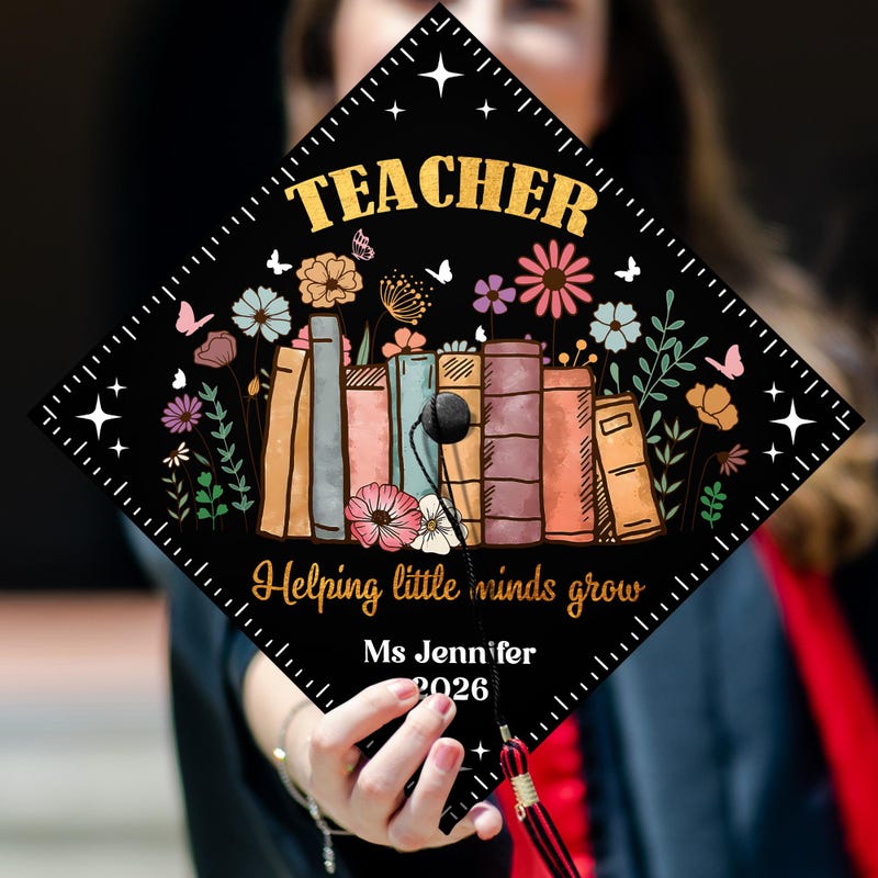 Teacher Grad Cap 2026 - Etsy