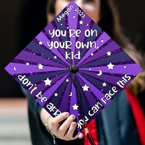 You're On Your Own Kid Personalized Grad Cap Topper, Swiftie Grad Cap Topper, Custom Graduation Decoration, Class of 2024