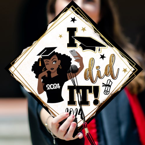 Graduation Cap Toppers for all Class of 2024 ? Personalized Graduation Cap Topper, Motivational Quote Grad  main image 2