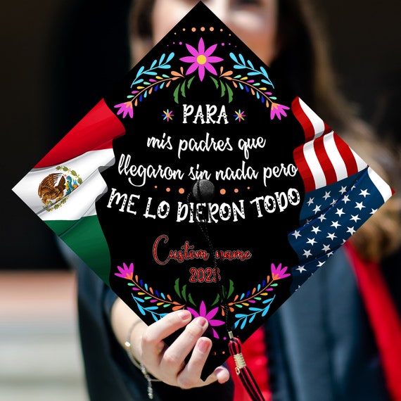 Personalized Latin Graduation Cap Topper Puerto Rico Grad Cap