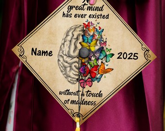 Personalized Psychology Graduation Cap Topper, Customized Psychology Cap Decoration, Class of 2025