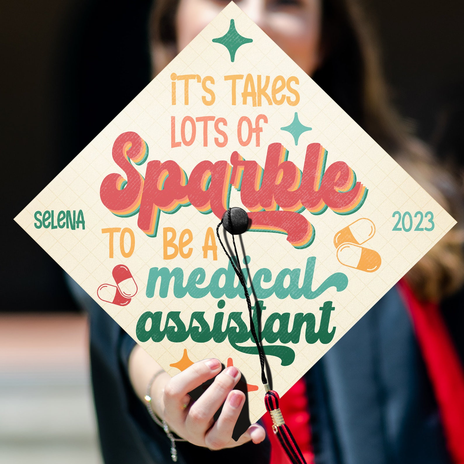 Custom Medical School Graduation Cap Topper Custom RN Cap - Etsy
