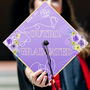 Outro Map Of The Souls Graduated Graduation Cap Topper, Kpop Grad Cap Topper, Army Graduation Decoration, Class of 2025
