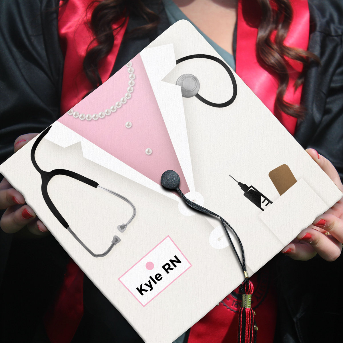 Doctor Uniform Graduation Cap Medical School Grad Cap Topper Etsy