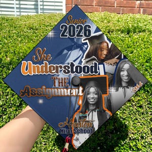 Custom Senior Graduation Cap Topper, High School Grad Cap Topper, Custom Photo Cap Decoration 2026 image 5
