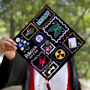 Custom Radiology Graduation Cap Topper, Personalized Rad Tech Graduation Decoration, Radiology Grad Gifts, Class Of 2026