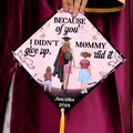 Custom Mommy Did It Graduation Cap Topper, Personalized Mom and Child Cap Decoration, Family Grad Cap Topper For Moms, Mama Graduate Gift