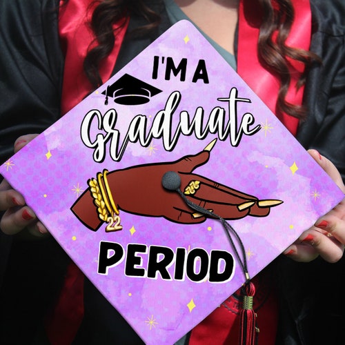 I Am She She is Me Graduation Cap Topper Black Queen Grad Etsy