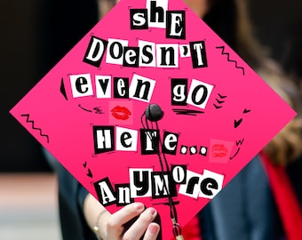 She Doesn&#39;t Even Go Here Anymore Graduation Cap Topper, Funny Grad Cap Topper, Graduation Decor, Class of 2024
