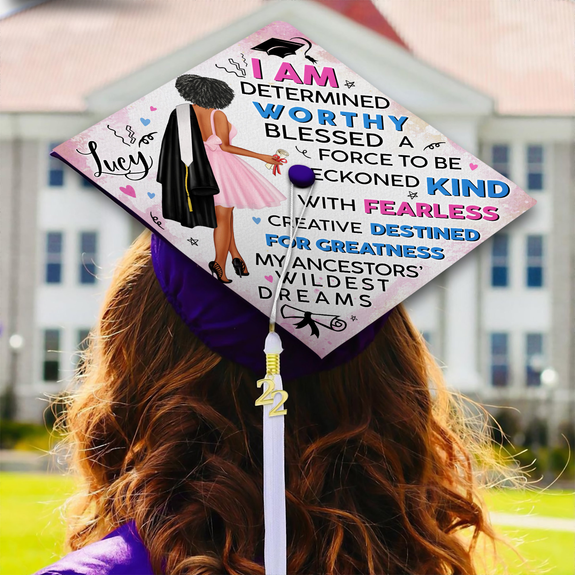 I Am My Ancestors Wildest Dreams Graduation Cap