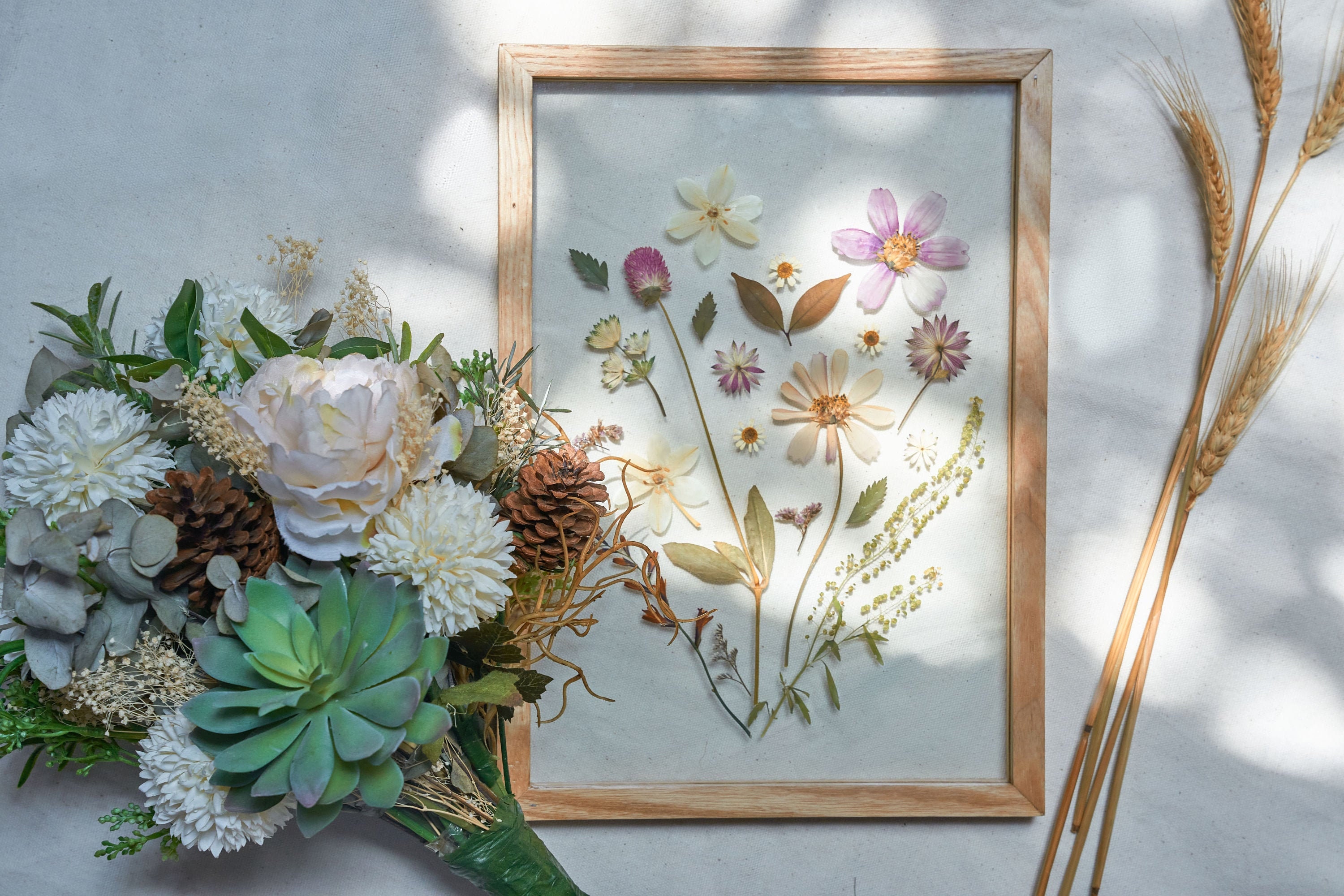 Custom Dried Flower Frame Art Pressed Flowers Decoration Etsy