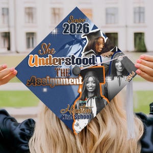 Custom Senior Graduation Cap Topper, High School Grad Cap Topper, Custom Photo Cap Decoration 2026 image 6