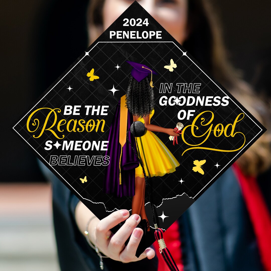 Custom Christian Faith Graduation Cap Topper, Be the Reason Someone ...