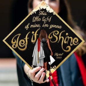 Motivate Quote Printed Graduation Cap Topper, Personalized Graduation Decoration, Class of 2024