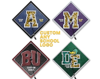 Custom Any Highschool, College Logo Graduation Cap Topper, Your Own Graduation Cap Topper, Cap Decoration For Graduation 2024