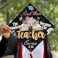 Personalized Teacher Graduation Cap Topper, Custom Grad Cap Decoration, Future Teacher Gift 2025