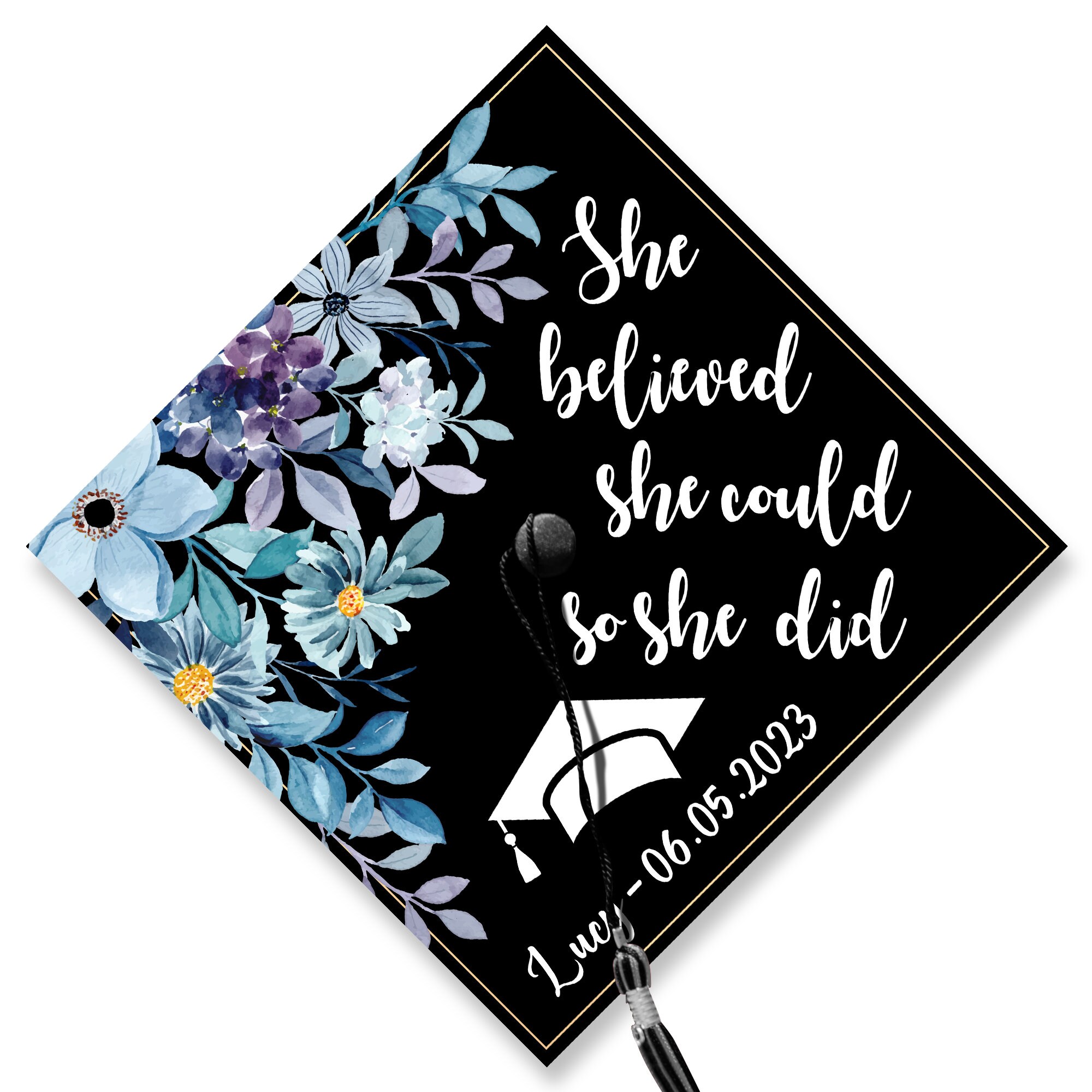 "She Believed She Could So She Did" Wine Glass - Inspirational Gift For Women
