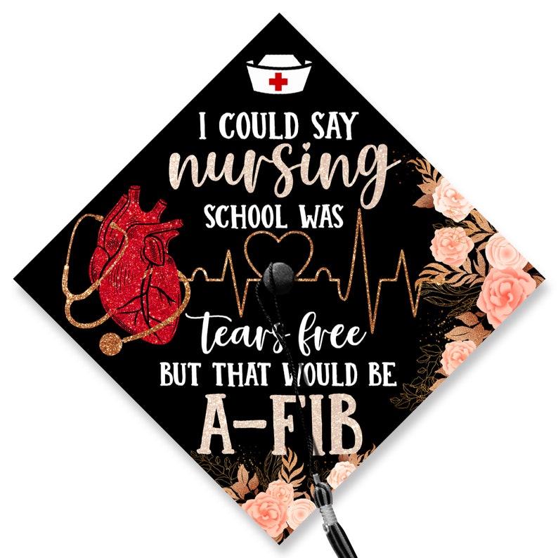 Nurse Graduation Cap Topper, RN Grad Cap Topper, Nursing Graduation Decoration, Class of 2024 image 4