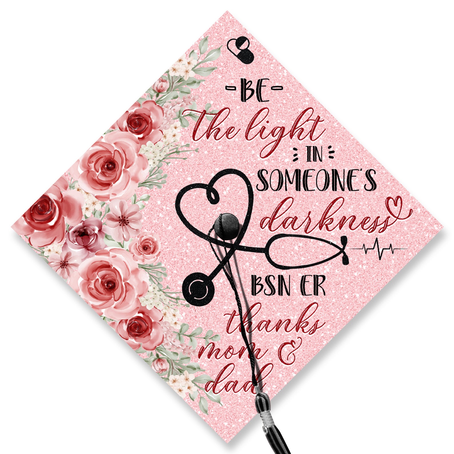 Printed Nurse Grad Cap Topper, Future Registered Nurse RN Gift, Nursing ...