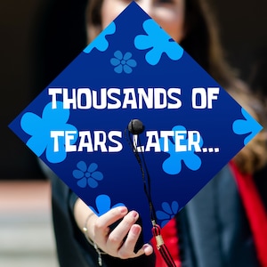 Custom Graduation Printed Graduation Cap Topper, Motivative Grad Cap Topper, Graduation Decoration, Class of 2024