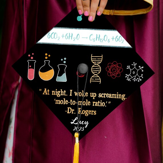 Chemie-Grad-Banner Aus Glitzer – Abschlussdeko Für Chemieingenieur Oder Wissenschaftsparty