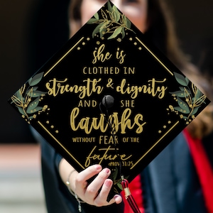 Custom Printed Grad Cap Topper, Motivative Grad Cap Topper, Grad Cap Decoration, Graduation Decoration, Class of 2024, Custom Graduation