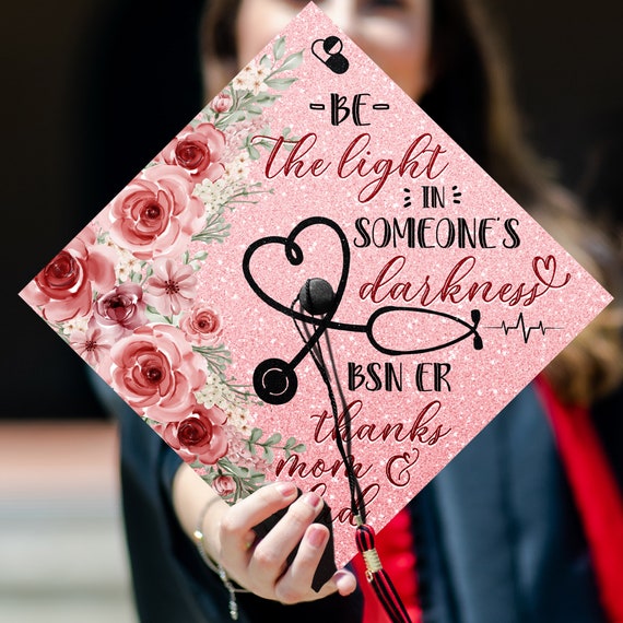 Printed Nurse Grad Cap Topper Future Registered Nurse RN - Etsy