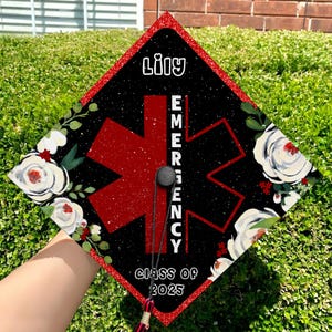 Personalized Emergency Nurse Graduation Cap, Emergency Graduation ...