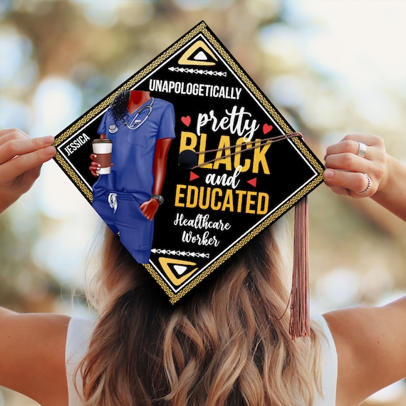 Bonnet de graduation d'infirmière noire et instruite sans vergogne, chapeau  de diplômé en soins infirmiers, décoration de graduation personnalisée,  classe de 2023 -  Canada