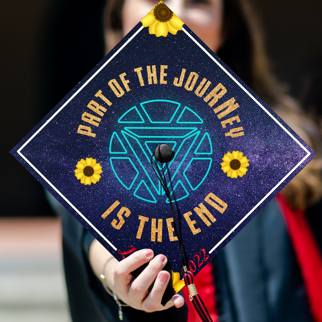 Iron Man and RN Printed Grad Cap Topper, Marvel Inspired Grad Cap