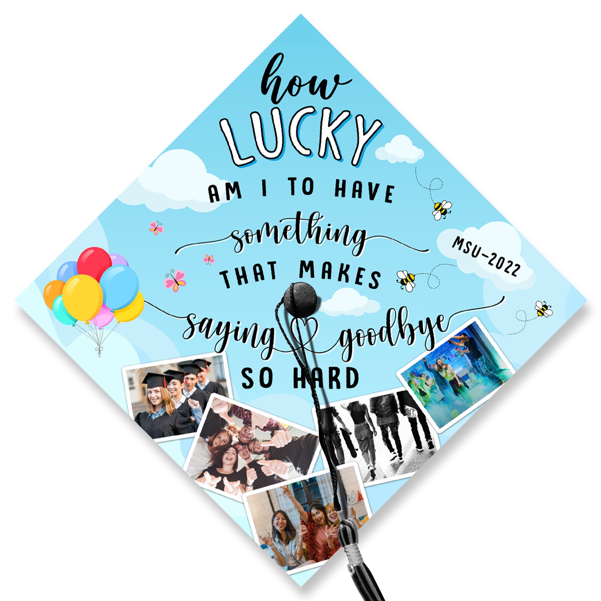 Customizable for any school colors! I can even add a Grad Cap to your  favorite disney character straw topper!! Visit my  shop to order…